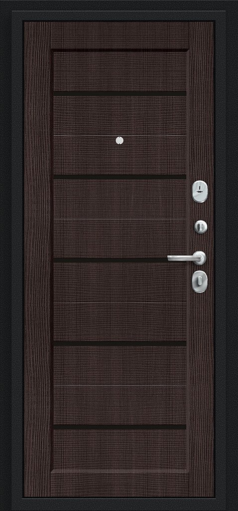 Фото Входная дверь Борн Букле черное/Wenge Melinga BR5076 внутренняя сторона